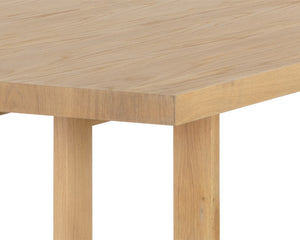 Sunpan Disera 96" Handcrafted Dining Table with Elegant Linear Base and Rich Wood Detail for Any Space Natural