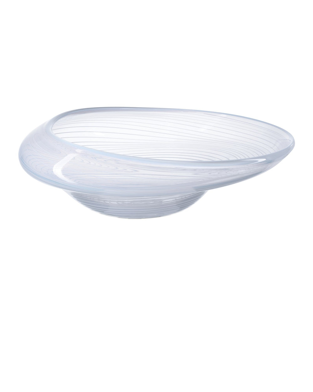 Currey & Company Bonaventure Bowl - Handcrafted Pale Gray Mouthblown Glass With Unique Swirling Striations & Opalescent Finish Gray Glass 1200-0991-currey-company