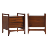 22" Angle-Face 2-Drawer Nightstand - Set of 2 Walnut OSWB4CWT-2PK Walker Edison