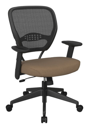 OSP Home Furnishings Professional Ergonomic Mesh Back Office Chair with Lumbar Support and Synchro Tilt Control Taupe 55-7N17-232