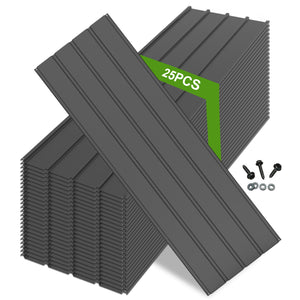 English Elm 25 Pcs Metal Roofing Panels - Durable Galvanized Steel Set For Sheds, Gazebos, Patios & More! W1859P387326