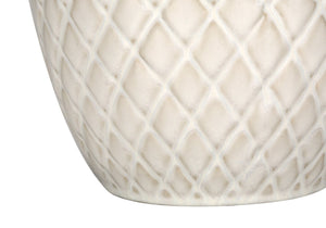 English Elm Lighting, Elegant 25" Cream Ceramic Table Lamp With Ivory Shade - Perfect For Any Room Decor! B2710P220123