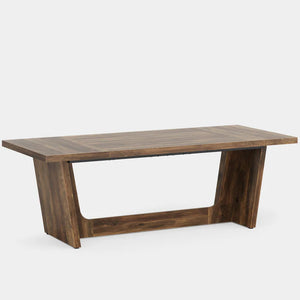 English Elm Industrial Executive Wood Desk with Rustic Brown Veneer for Home Office Workspaces T3971P450979
