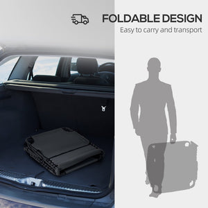 English Elm Outsunny 2-Piece Folding Chaise Lounge Set With 5-Position Recline, Face Hole & Side Pocket For Relaxation W2225P174371-GIGA