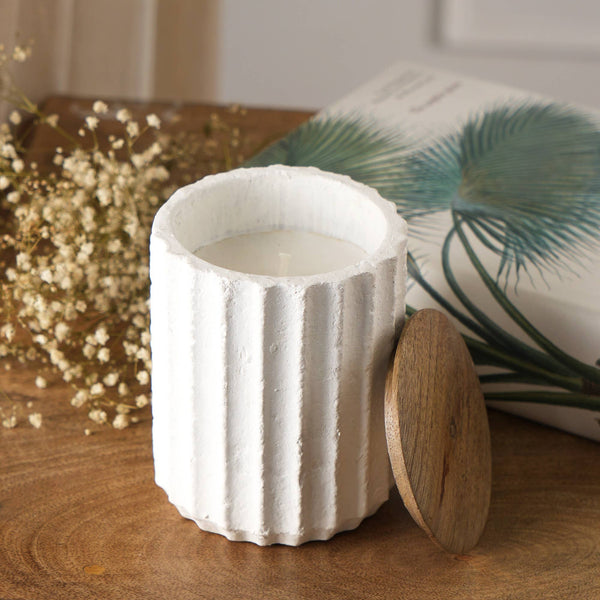 English Elm Jar Candle Ecomix Wax With Wooden Lid - Handmade Vanilla Lavender For Relaxation & Home Décor B346P369770