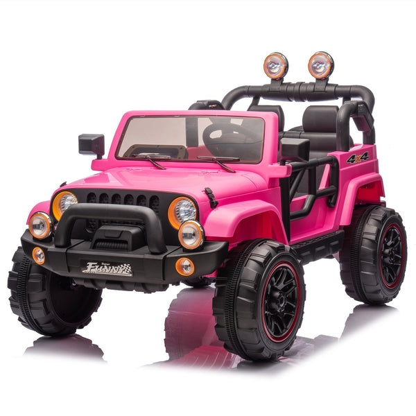 English Elm 24v Kids Electric Ride on Car with Parental Remote Rear Suspension and Bluetooth Audio Pink W1578P228744