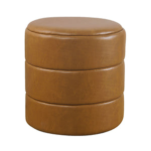 English Elm Soa Woven Fabric Cube Ottoman with Tray Lid and Hidden Storage for Living Rooms Caramel B056P416994