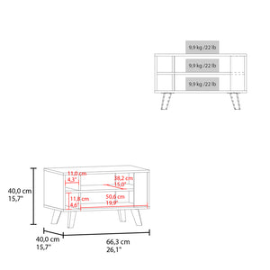 English Elm Latrobe Black Engineered Wood Coffee Table with Storage Compartments, Sleek Durable Finish for Living Rooms B092P309171