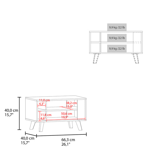 English Elm Latrobe Black Engineered Wood Coffee Table with Storage Compartments, Sleek Durable Finish for Living Rooms B092P309171