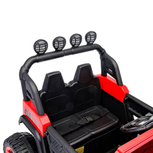 English Elm 24v Two Seat Kids Ride on Car with 4wd Motor Remote Control and Led Lights W509P378206