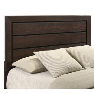 English Elm Harrison Queen Panel Bed in Dark Cocoa Finish — Tailored Picture-Frame Panels, Rich Grain Warmth and Calm Structure B062S01374
