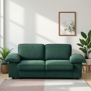 English Elm Fx-P20M-2S-Gr Green Velvet 2-Seater Loveseat With Hidden Storage - Stylish Sofa For Small Spaces W576S00230