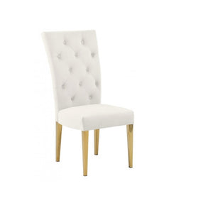 English Elm Modern Velvet Dining Chair Set Of 2 – Plush Tufted Comfort With Gold Finish Legs For Glam Spaces B011P353127