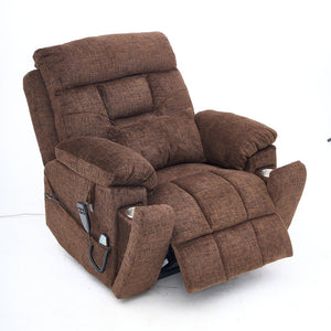 English Elm Old Age Electric Lift Chair With Massage & Heat, 180° Recline, Dual Motors, Cup Holders & Storage W547S00054