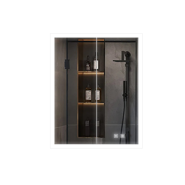 English Elm Mesa Frameless Led Medicine Cabinet with Defogger Aluminum Build for Modern Bathrooms B2731P478360
