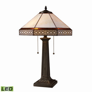 Stone Filigree 24'' High 2-Light Table Lamp - Tiffany Bronze - Includes LED Bulbs D1858-LED Elk Home