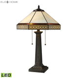 Stone Filigree 24'' High 2-Light Table Lamp - Tiffany Bronze - Includes LED Bulbs D1858-LED Elk Home