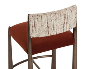 Sunpan BAYARD Counter Stool - Stylish Two-Tone Upholstery with Dark Bronze Legs for Modern Interiors 112803