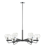 510 Design Devon Modern/Contemporary 6-Light Chandelier with Bowl Shaped Glass Shades 5DS150-0044 Black