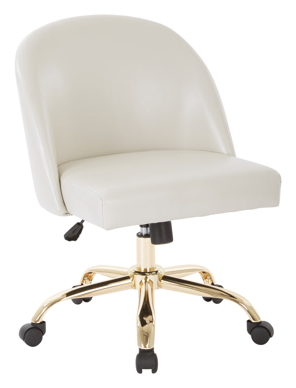 OSP Home Furnishings Layton Mid Back Office Chair Cream