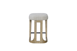 English Elm Counter Height Stool Knotty Oak Finish Upholstered Seat for Kitchen Island or Bar B2699P454947