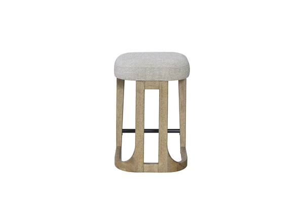 English Elm Counter Height Stool Knotty Oak Finish Upholstered Seat for Kitchen Island or Bar B2699P454947