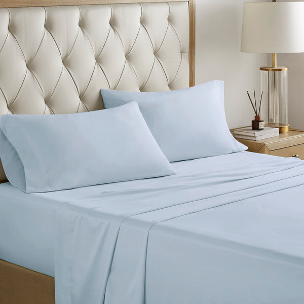 English Elm 12 Piece Madison Park Aubrey Bed Set Full - Jacquard Paisley Comforter, Reversible Sand, 200TC Cotton Sheets, Blue-Taupe Elegance B035128823