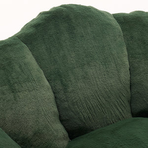 English Elm Lotus Floor Bean Bag Sofa Memory Foam Filled with Pull Ring for Living Room Bedroom Green W2311P434596
