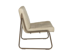 Sunpan Anton Lounge Chair - Stylish Comfort with Sculpted Seat and Rustic Bronze Frame for Modern Spaces Bravo Cream