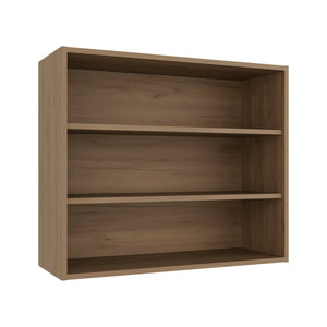 English Elm Natural Oak Wall Mounted Open Shelf Cabinet for Modern Kitchen or Pantry Storage B062P483756