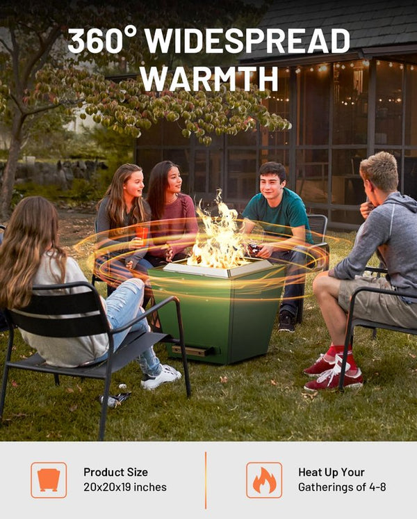 English Elm Cyberpit 20-Inch Smokeless Fire Pit - Portable Outdoor Bonfire With Easy Ash Cleanup & Carry Handles W944P272682