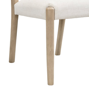 English Elm Christopher Knight Home® - Dining Mid Century Fabric Upholstered Armless Side Chairs Set of 2 with Rubberwood Frame and Tapered Legs, Comfortable Backrest, Easy Assembly Beige,Natural Ash N771P361492A