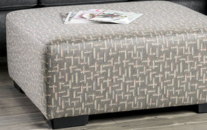 English Elm Gray Upholstery Ottoman 41"L x 41"W x 20"H – Plush Transitional Seating, Solid Wood Frame, Easy Assembly Gray 39 L x 39 W x 15 H B2741P356297