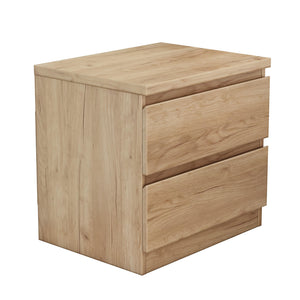 English Elm 19.7-inch Matte Finish Nightstand with Touch Release Drawers for Minimalist Bedrooms Natural W3151P407886