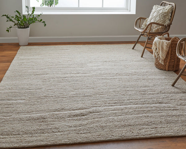 Feizy Rugs Navaro Hand-woven Natural Wool And Viscose Rug - Modern Scandinavian Design For Cozy Spaces Ivory Wool,Viscose Nav8916fbgeivye50