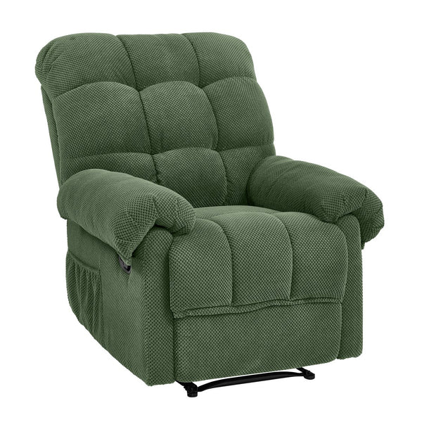 English Elm Camel Overstuffed Manual Recliner with High Density Padding for Modern Living Rooms Army Green W5568P449824