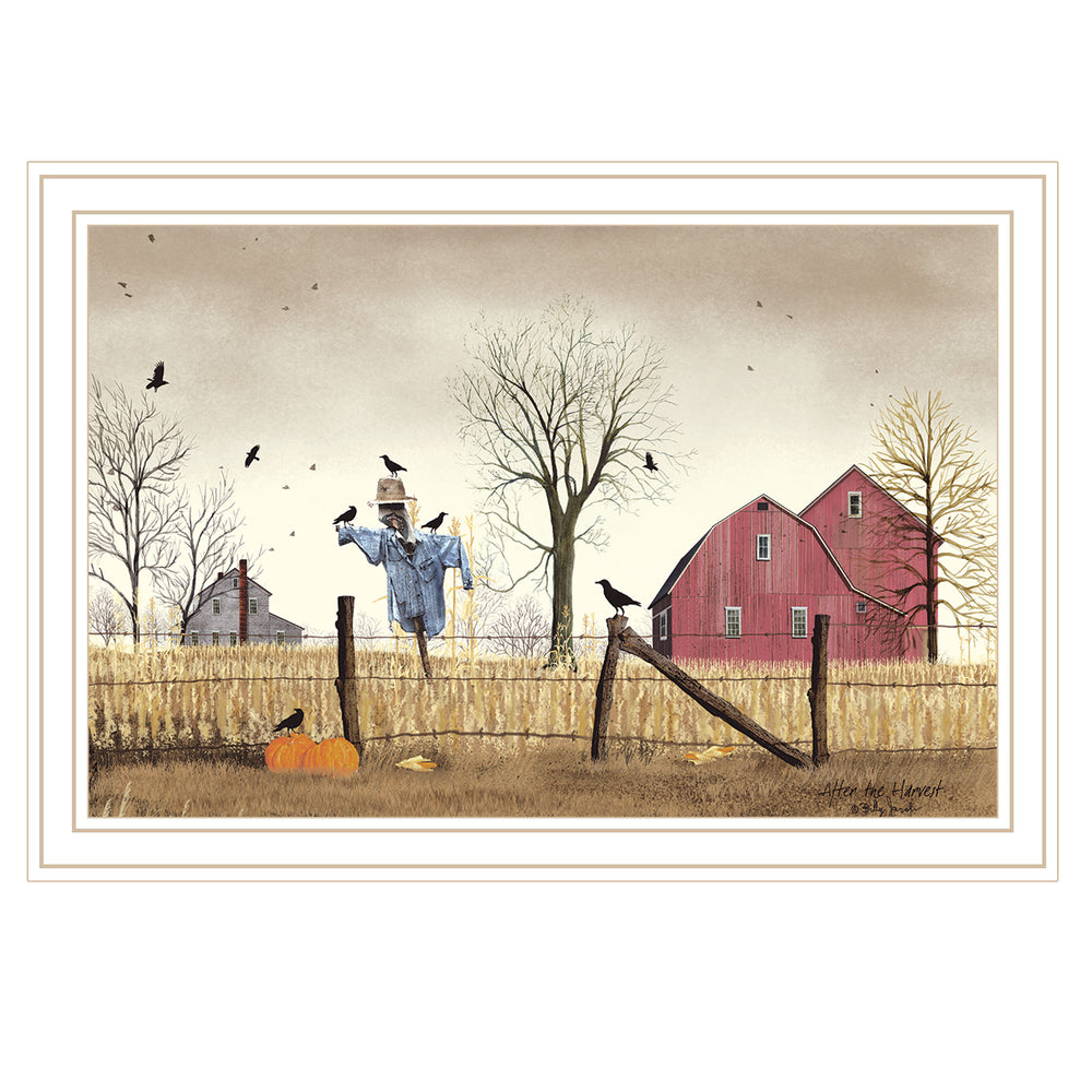 English Elm Trendy Decor 4u Billy Jacobs Harvest Pastoral Framed Print White Wood Wall Art B067P256653