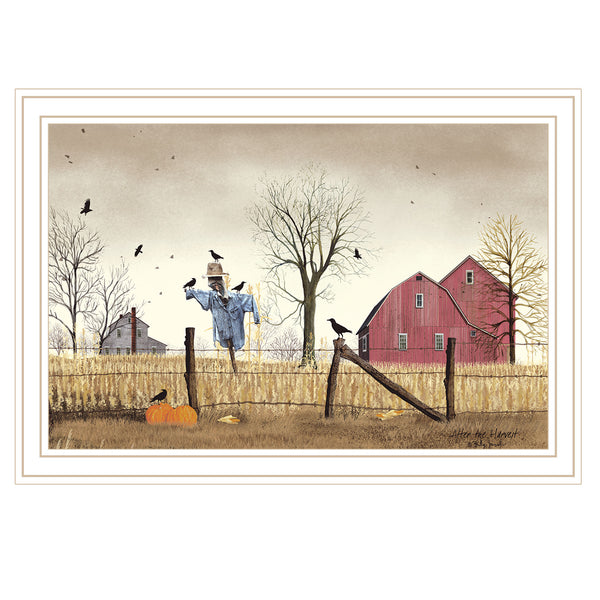 English Elm Trendy Decor 4u Billy Jacobs Harvest Pastoral Framed Print White Wood Wall Art B067P256653