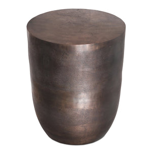 English Elm Morris Copper Metal Accent Table — Handcrafted Cast Aluminum, Durable Powder-Coated Finish, Versatile Use B136P361855