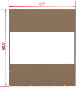 English Elm Heavy Duty Outdoor Clear Panel Curtain - Waterproof, Tearproof Pvc For Patios & Gazebos (8'H X 7'W) W1859P238847