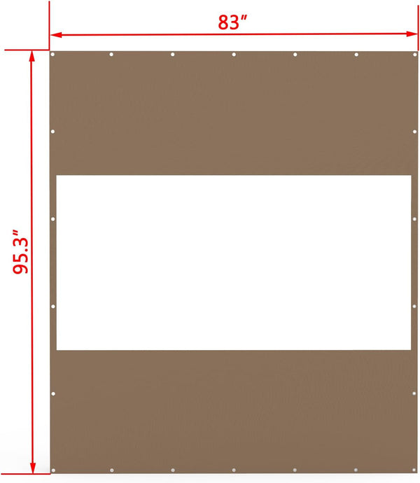 English Elm Heavy Duty Outdoor Clear Panel Curtain - Waterproof, Tearproof Pvc For Patios & Gazebos (8'H X 7'W) W1859P238847