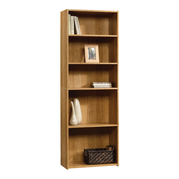 English Elm 5-Shelf Bookcase - Stylish Brown Finish, Adjustable Shelves, Space-Saving Design For Any Room Decor B356P402778