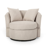 Christopher Knight Home® - Noble House - Smyrna Contemporary Upholstered Swivel Club Chair