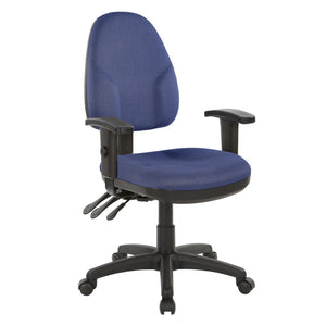 OSP Home Furnishings Dual Function Ergonomic Office Chair with Lumbar Support and Pneumatic Height Adjust Galaxy 36427-296