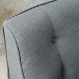 Christopher Knight Home® - Noble House - Felicity Mid Century Charcoal Fabric Arm Chair