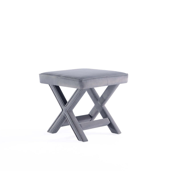 English Elm Abigail Mid-Century Modern Velvet Bench – Stylish Grey Upholstered Seating For Any Space B365P398202