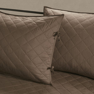 English Elm 6 Piece Reversible Daybed Cover Set Boone - Faux Suede Diamond Quilted Twin, 6-Pc Cabin Charm Ensemble B03597569