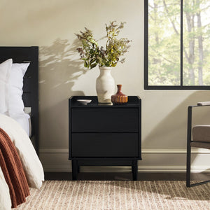 Lee Mid-Century Modern 2-Drawer Nightstand with Sleek Design and Spacious Storage for Every Space