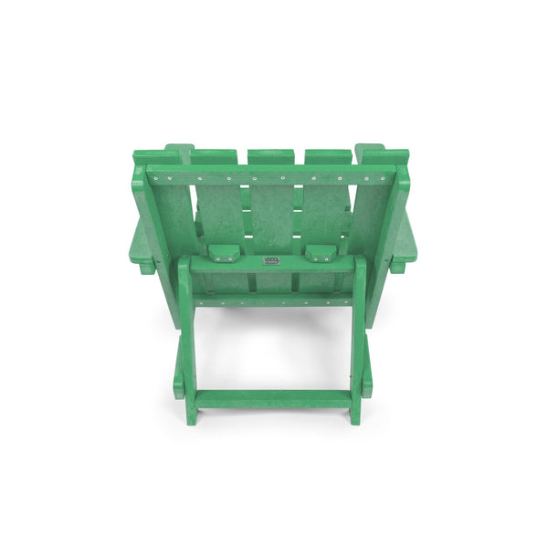 English Elm Shoreline Recycled Hdpe Folding Adirondack Chair Fully Assembled Modern Patio Seating Green B2745P409682