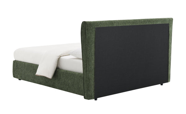 English Elm Cheryl Queen Upholstered Bed Chenille Fabric Padded Headboard No Box Spring Needed B2756S00035